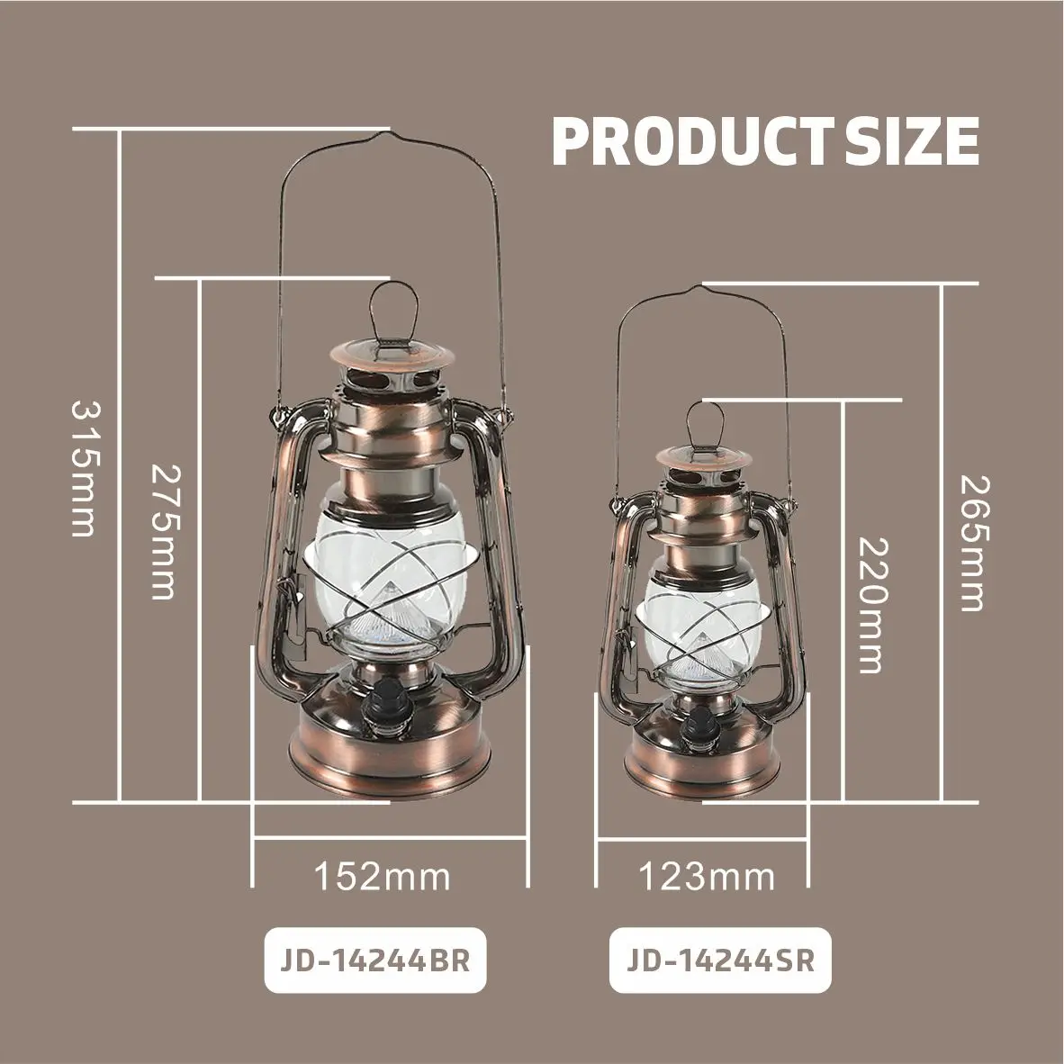 Decorative Retro Kerosene Lamp Antique Lantern Vintage LED Outdoor Tent Light Kerosene Camping Light