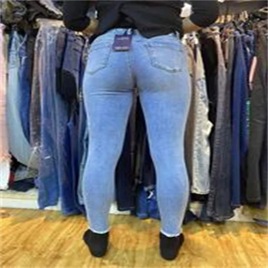 free shipping fashion mix second hand Jeans stocklots China factory wholesale lady jean women denim jeans