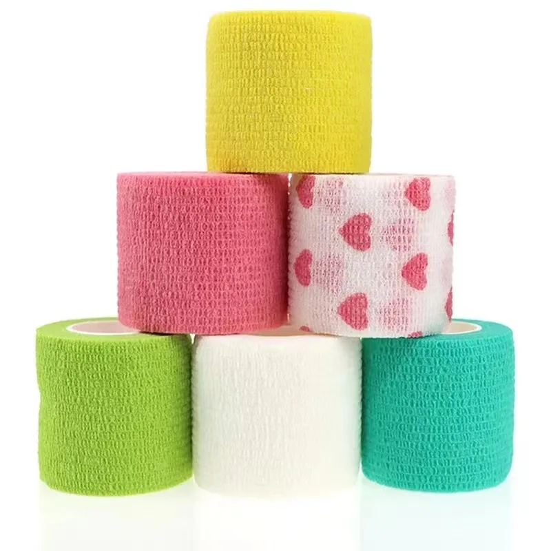 Factory Tattoo Grip Tape Wrap Cover Self Adhesive Bandage Elastic Cohesive Bandage for Tattoo Gun Permanent Makeup Machine