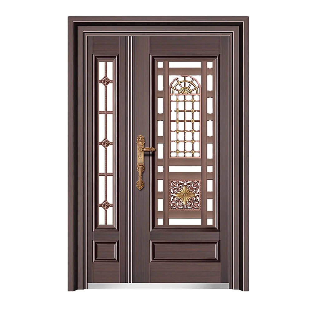 Modern Exterior Design Classic Simple Non Standard Mother And Son Glass Security Door