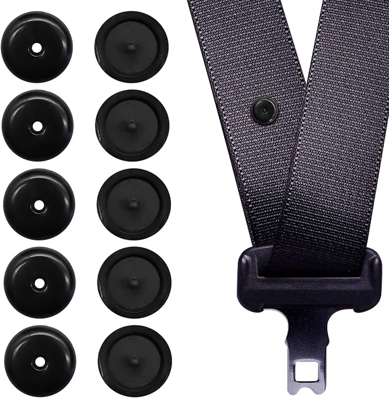 Universal PP Polypropylene black beige grey red vehicle auto car safety seat belt fastener clip stopper buckle button