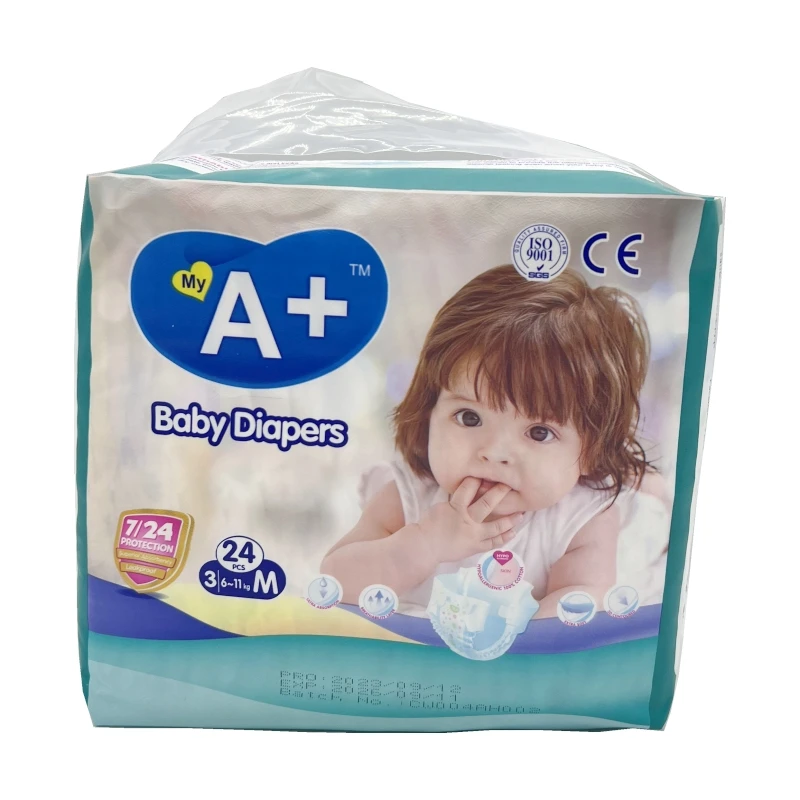 Wholesale Bulk Eco Friendly Highly Absorbent Baby Diapers Premium Infant Nappies Made of SAP Paper