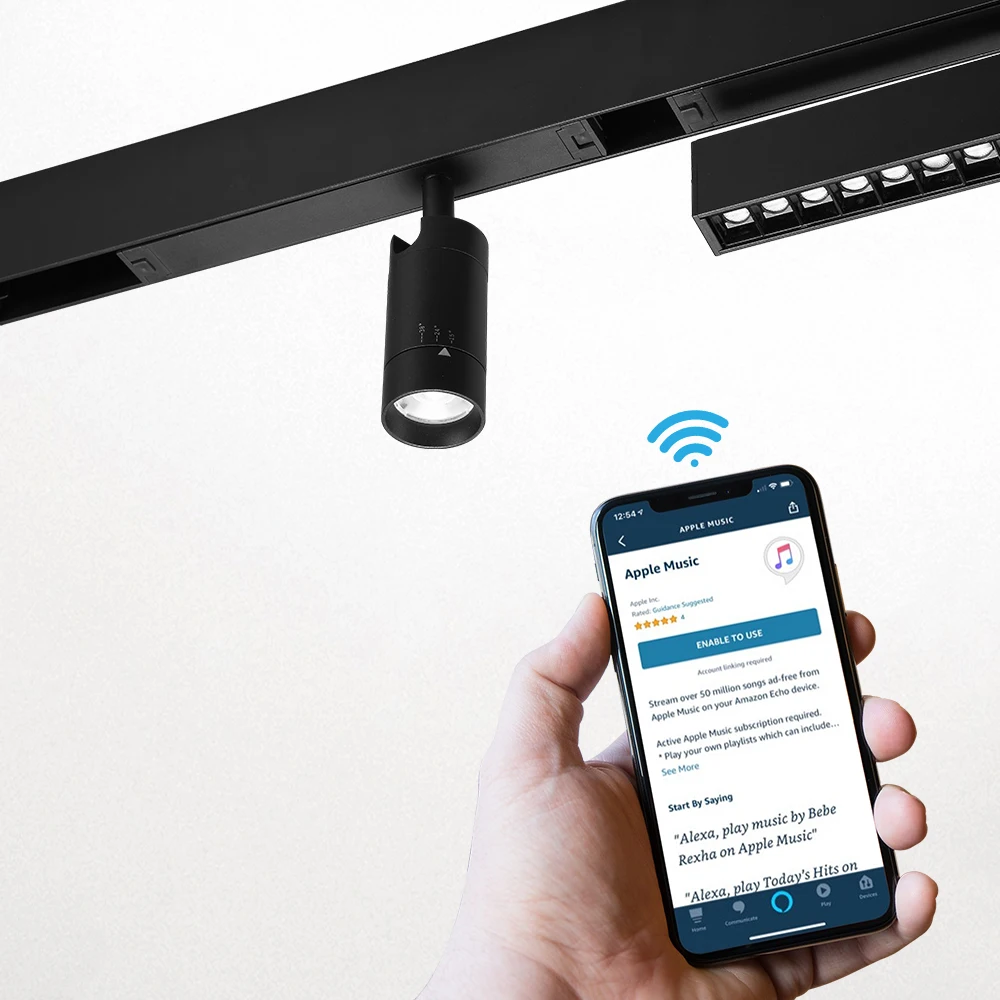 Museum 2 Wire LED Track Rail Track Lighting System Two Tracklights For Indoor LED Track Spot Light