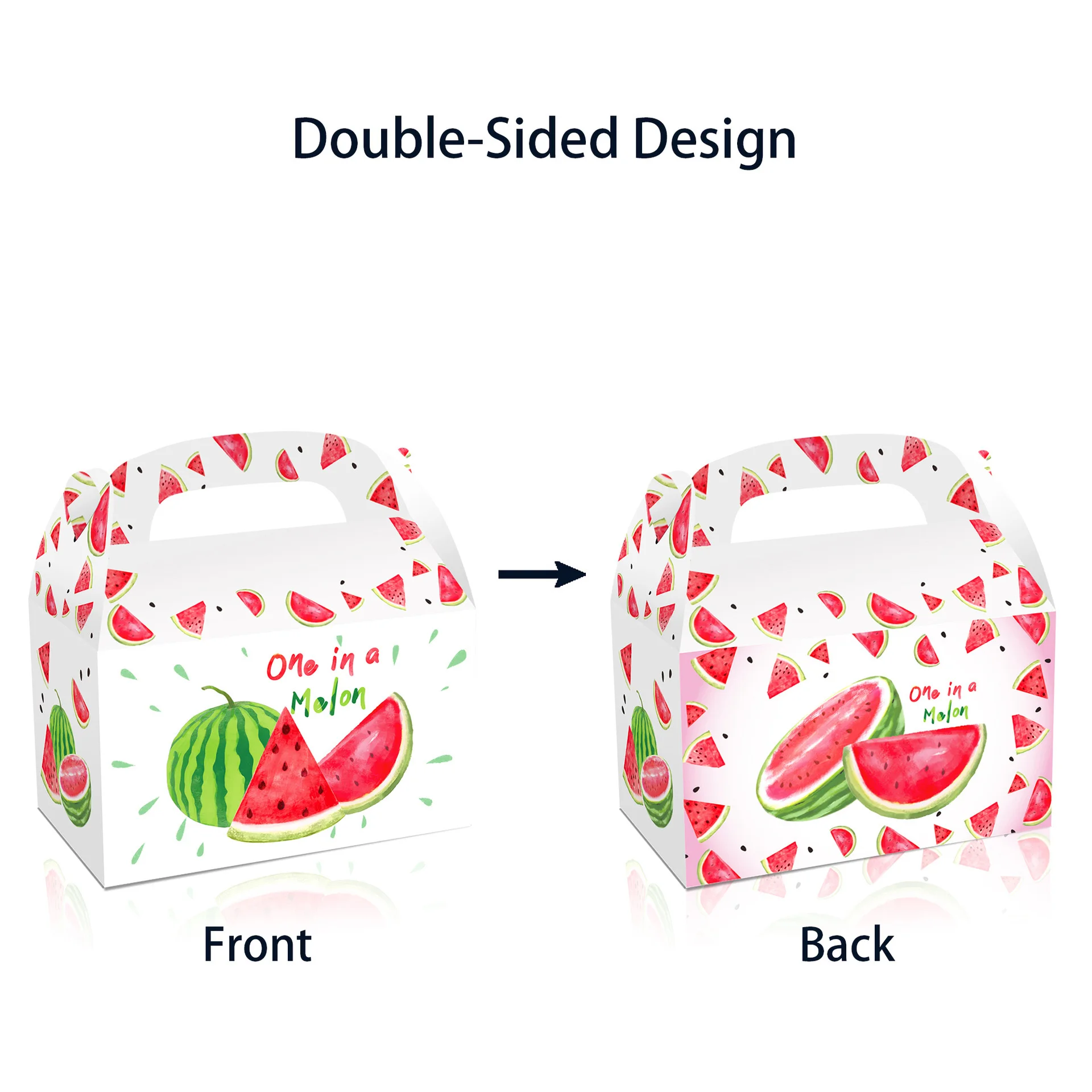 Pafu Watermelon Party Paper Boxes Candy Boxes Summer Fruit Birthday Party Supplies for Summer Pool Party Decorations