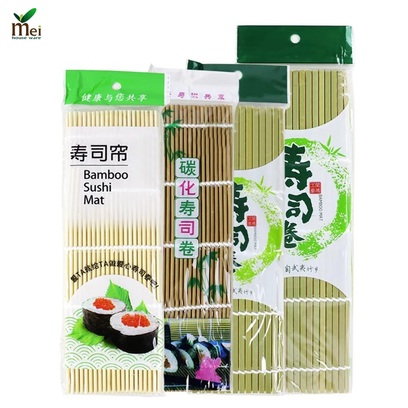 Bamboo Leaf Frozen Masago Roe 27cm 24cm  Green Bamboo Sushi Rolling Mat