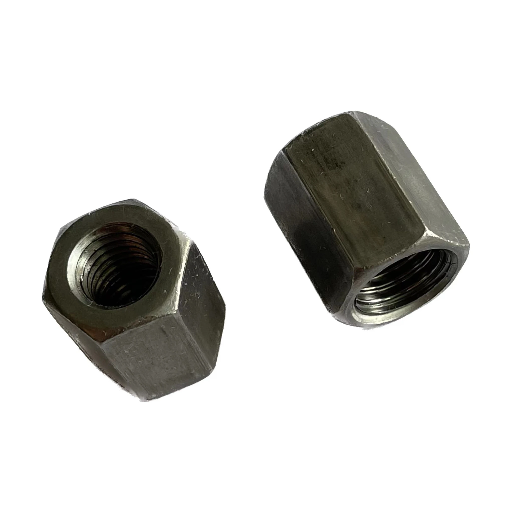 Long hexagon nut M6 M8 M10 M12 M16 steel hex coupling nut internal thread Extension nut