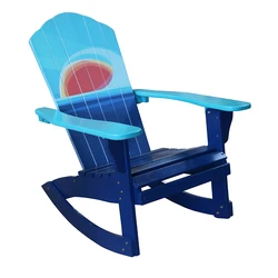 Новый американский стиль, уникальное белое Роскошное кресло-качалка для крыльца, балкона, пляжа, сада, патио, адиронский шезлонг, деревянное уличное кресло для взрослых