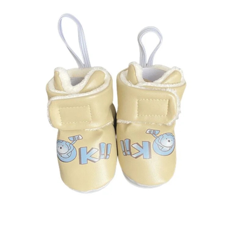 Custom Winter Thickened Leather Baby Girl Boy Shoes Toddler Infant Non Slip Soft Warm Boots Shoes