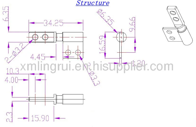 Factory Price Metal Hinge Customized for Electronic Product Shaft