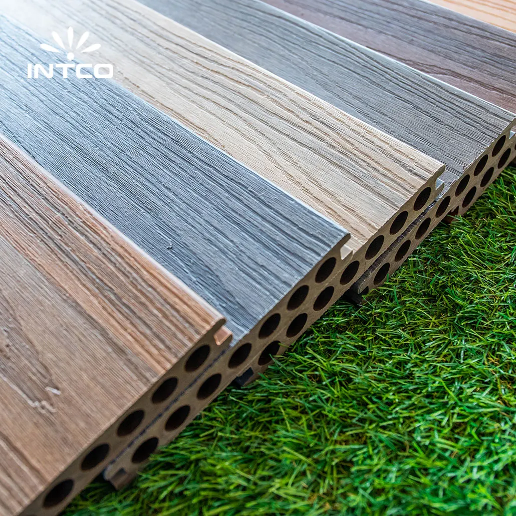 Горячая Распродажа, быстрая установка, домашний декор, водонепроницаемая противомольная ко-Экструзионная настенная панель и наружный настил INTCO