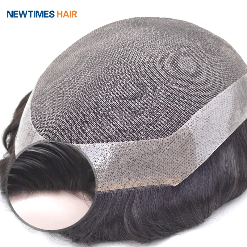 D7-5 newtimeshair средней плотности французская кружевная ткань для мужчин парик человеческих волос заплата блока
