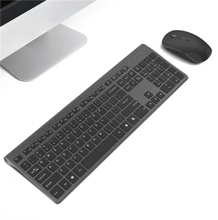 
Slim 2.4g Battery Powered Office Laptop PC Gaming Wireless Keyboard Mouse Combos lightweight Ergonomic Waterproof 