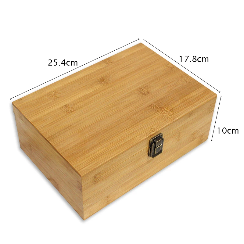 custom Storage Container to Store All Herbs Smoking Accessories Grinder Pipe Rolling Papers Bamboo Herb Stash Box