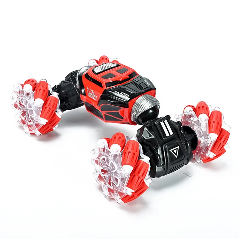 2.4GHz 4WD Watch Control Transforming Twist RC Stunt Car Toy Smart Gesture Control RC Car With Lights Music