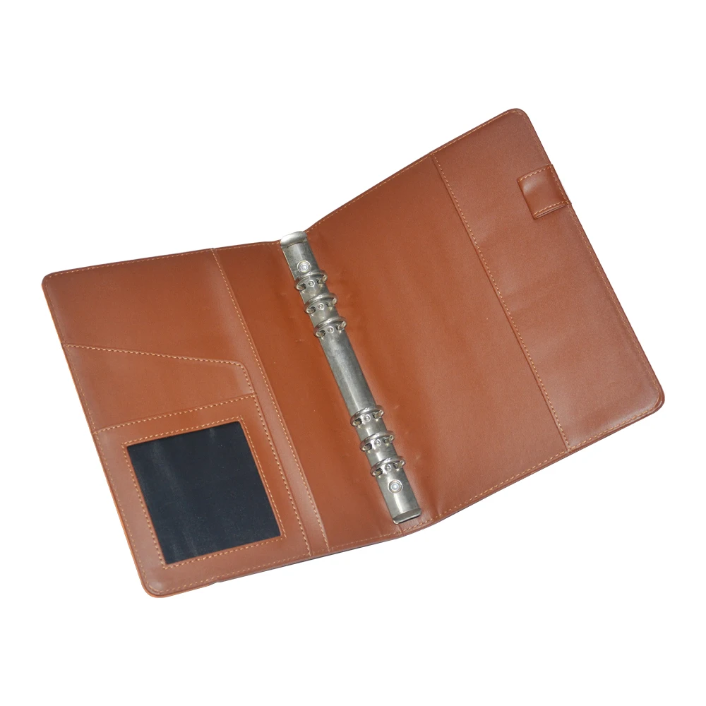 Кожаная папка Bowen PU a6 Padfolio 6 с кольцевым механизмом