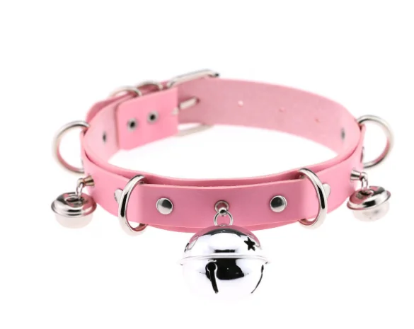 Cosplay Collars New Leather Bell Collars Role Play Exaggerated Personality Neckwear