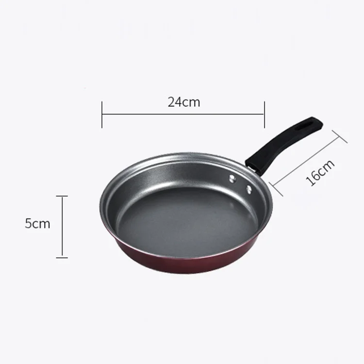 Fine iron non stick kitchen gift pot, flat bottom frying pan 3pcs set of non stick pots Hot Sell Frying Cookware Non Stick