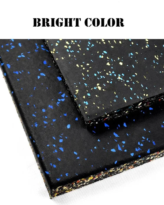 Clocell 1*50m eco-friendly rubber floor rolls shock absorption rubber for gym anti vibration gym rubber flooring