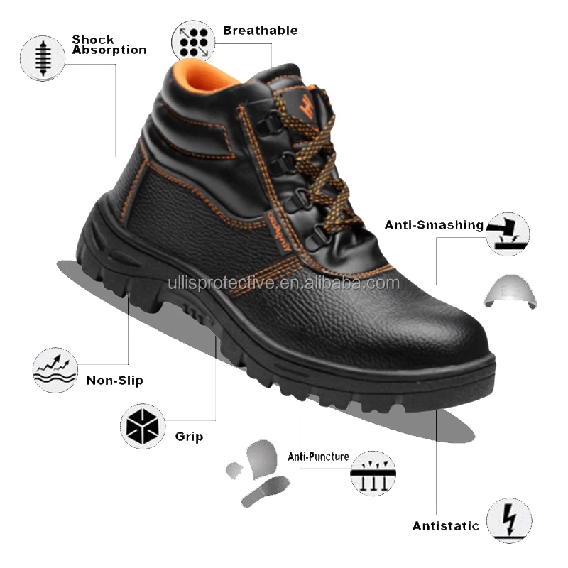 Best-selling anti-smash and anti-puncture men wear-resistant rubber sole work shoes protective safety shoes