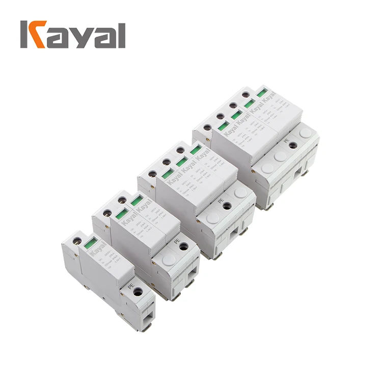 WenZhou Factory Price Free Sample Solar PV 20KA 40KA 2P DC 500V 800V 3P DC 1000V Power Arrester Surge Protective Device SPD