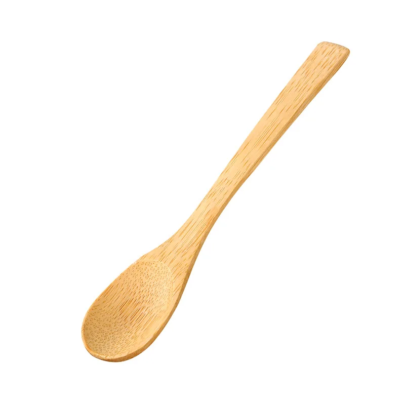 High quality wholesale price reusable 16cm bamboo wooden spoon wooden tea spice spoon scoop mini bamboo spoon