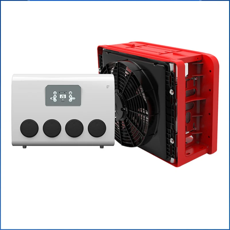 Новый стиль компрессии Сделано в Китае крыша кондиционера для грузовиков/автофургонов/тракторов/тяжелых транспортных средств 12 В 24 В разделенный парковочный охладитель