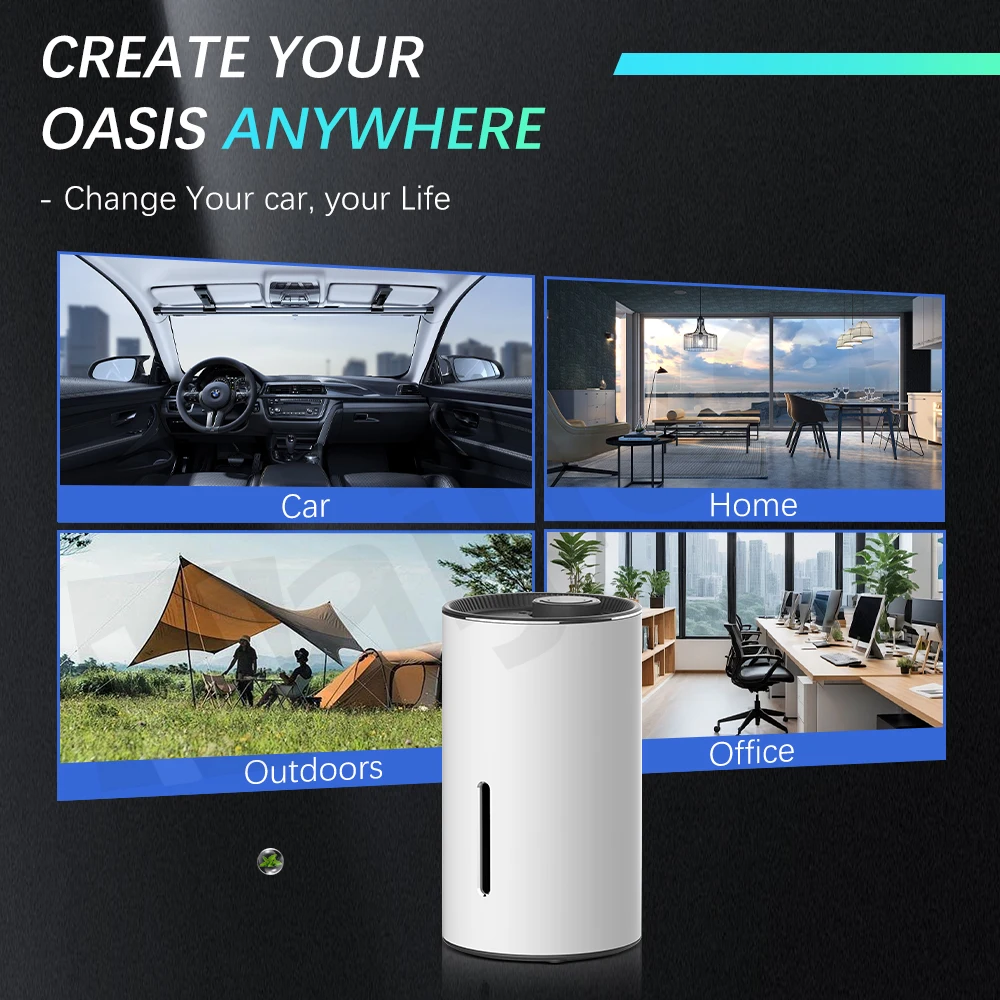Modern Rechargeable Usb Car Portable Nebulizer Essential Oil Electric Mist Scent Machine Efficiency Scent Aroma Diffuser