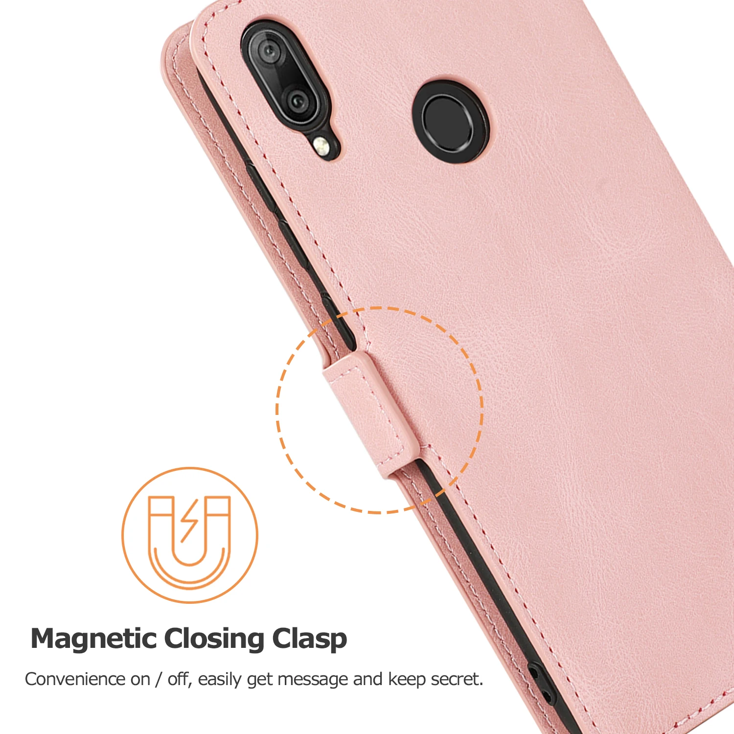 Custom Multifunction pu leather Card Slots wallet phone case for huawei y7 prime 2019 p40 pro plus cases cover