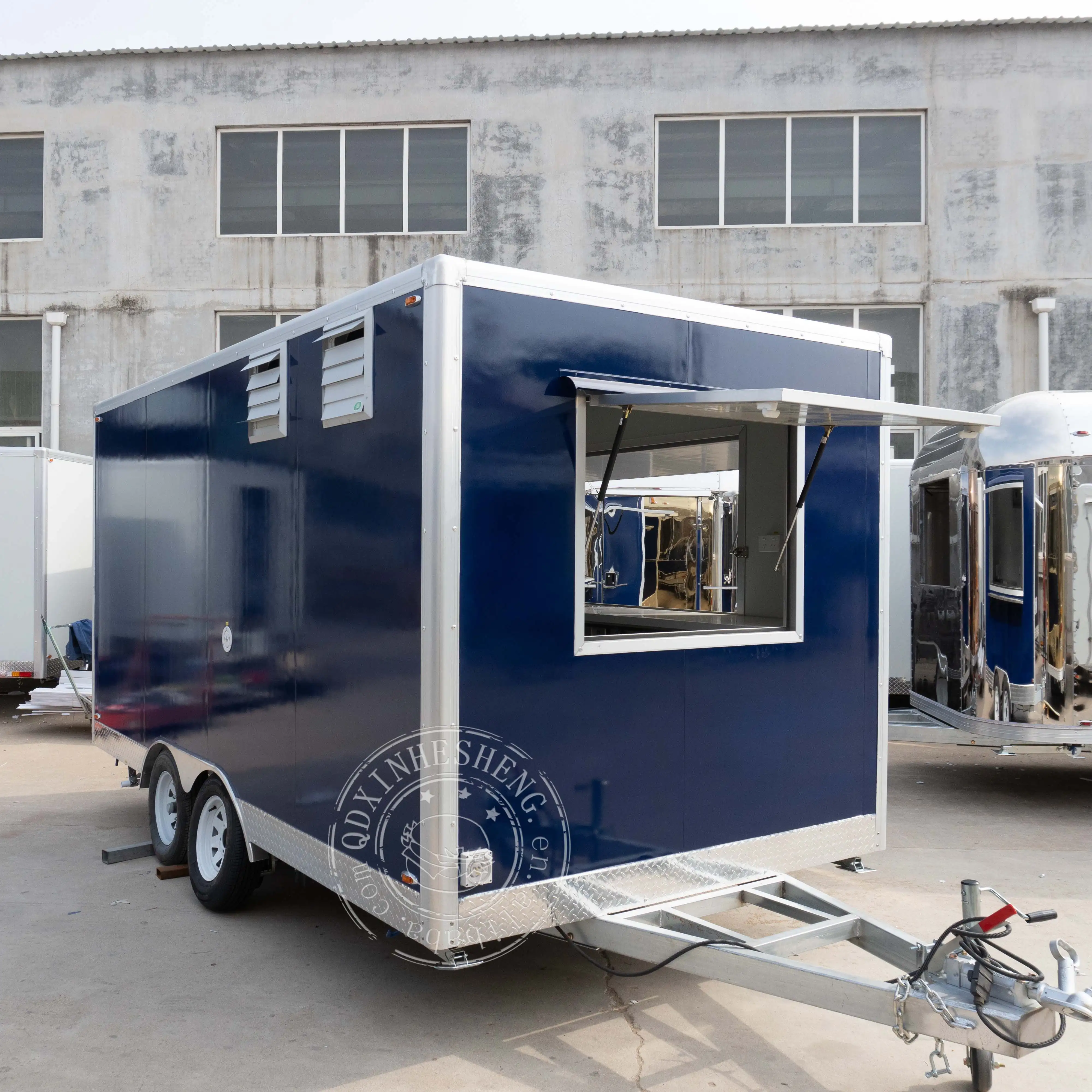 fast electric mobile legal food tuck in USA with full kitchen pizza BBQ coffee hamburger food trailer full equipped