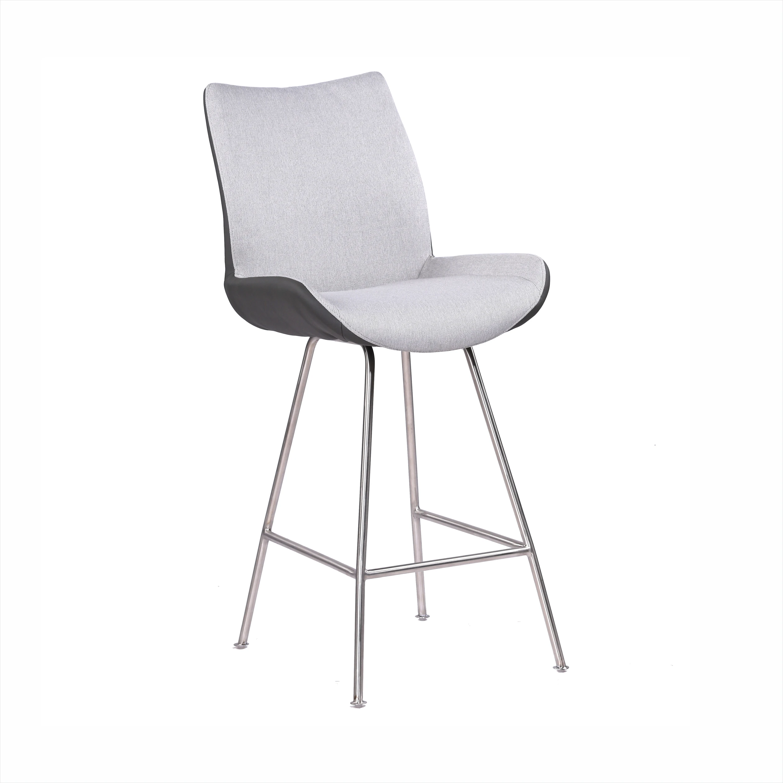 Скандинавский дизайн, барный стул с пластиковым полипропиленовым сиденьем, металлический каркас, барный стул с низкой спинкой для кафе, паба, бара