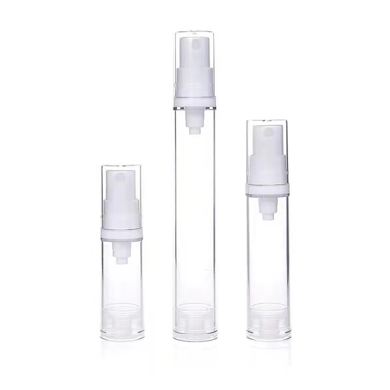 Airless Pump Bottle 5 Ml 10 Ml 15 ml Mini Plastic Mist  refillable Cosmetic Spray Bottle