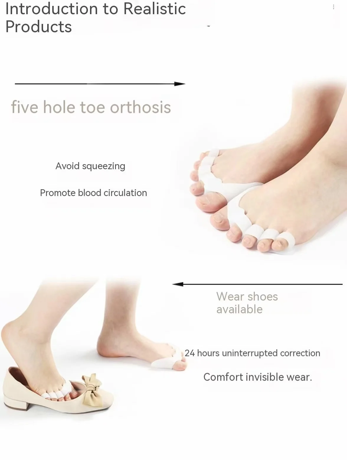 toe spacer separator Big toe corrector toe pad manufacturer direct sales of male and female