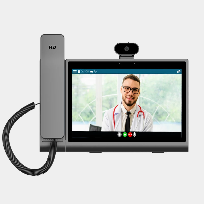Android SIP телефон HD видео HF голос IP KT16 RJ45 Ethernet POE видеоконференционный терминал WiFi Gigbit сеть