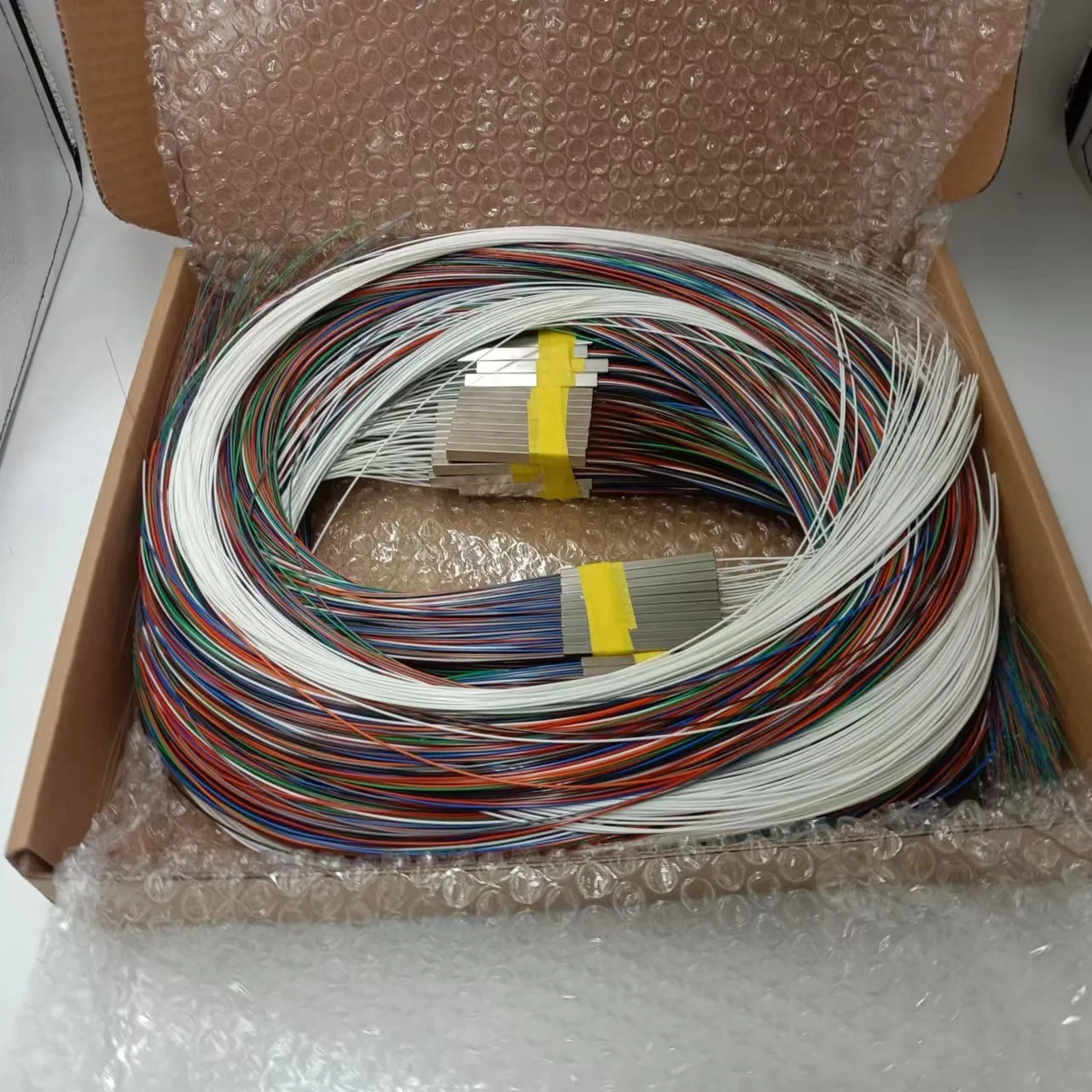 1x2  1m  multicolour plc splitter 1x4 1x8 1x16 1x32 1x64 1ype without  Connector  splice fiber optic equipment
