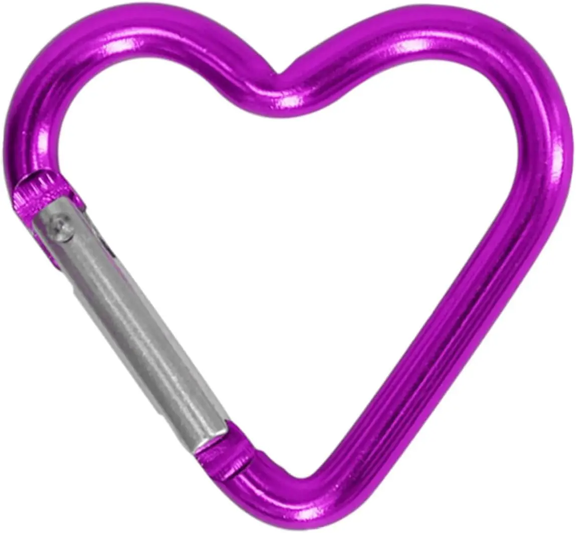 Aluminum Alloy 44x41x4.4mm Heart-shaped Carabiner Hook Backpack External Key Chain Travel aluminum carabiner hook