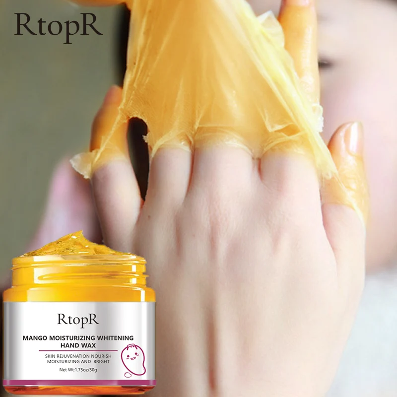 
RtopR Mango For Hands Mask Hand Wax Whitening Moisturizing Repair Exfoliating Calluses Filming Anti-Aging Hand Skin Cream 50g 