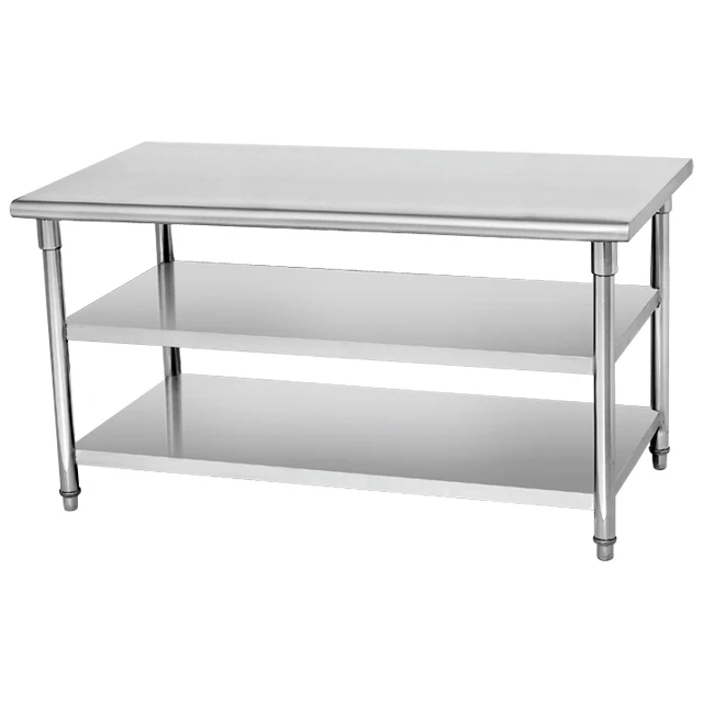 Work table With Plastic Cutting Board Sushi Food Prep Hotel Restaurant Kitchen Equipment Stainless Steel Work Table For Sale