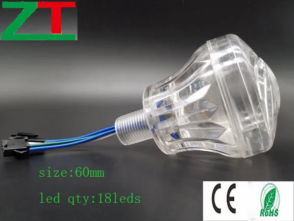 DC24V 60mm 18LEDs/pcs led Full color 4PIN JST male and female Warranty for 2 years Led amusement light