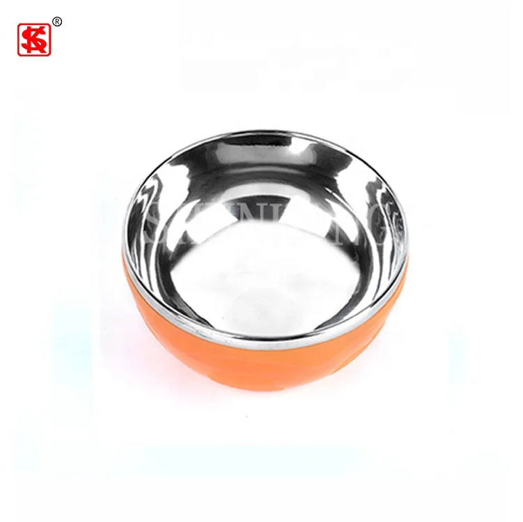 Colorful Stainless Steel Metal Soup Bowl Dinner Food Basin Mixing Bowl For Children