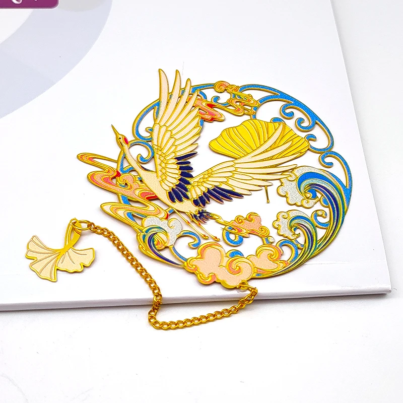 Personalized Custom  Plated 3D Tassels  Bookmark delicacy Metal Bookmarks corrosion hollowing  Bookmarks