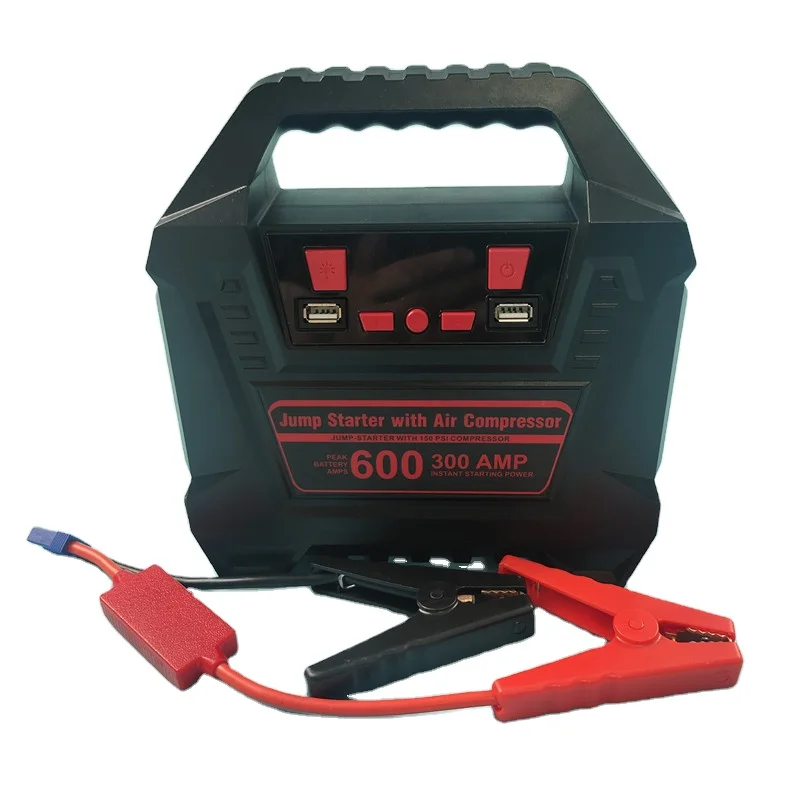 888 4 IN 1 Car Jump Starter Power Bank 3700mah with air compressor Portable Emergency 12V Booster Car battery charger