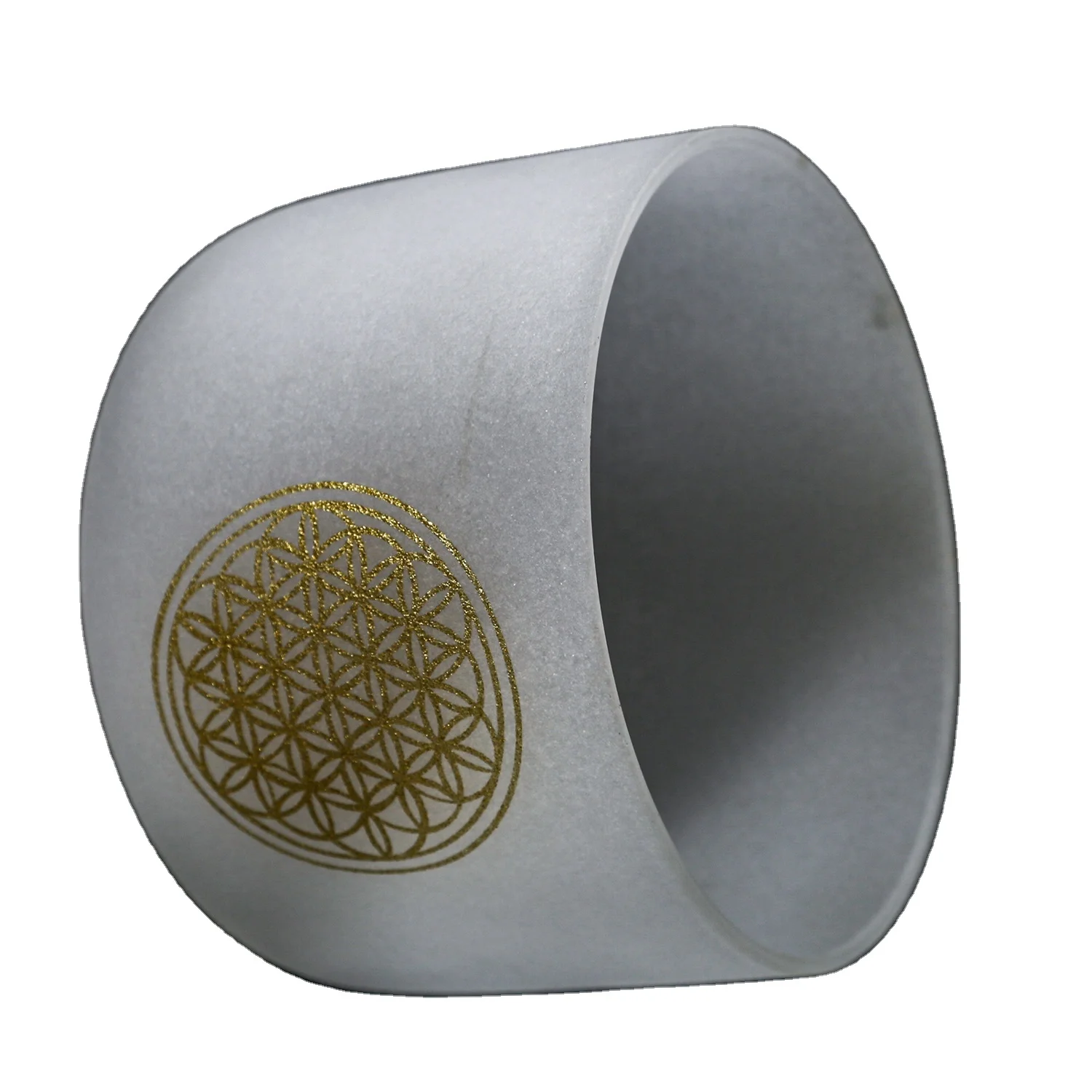 Wholesale 528Hz 8 Inch Chakra Frosted Quartz Crystal Singing Bowl for Sale