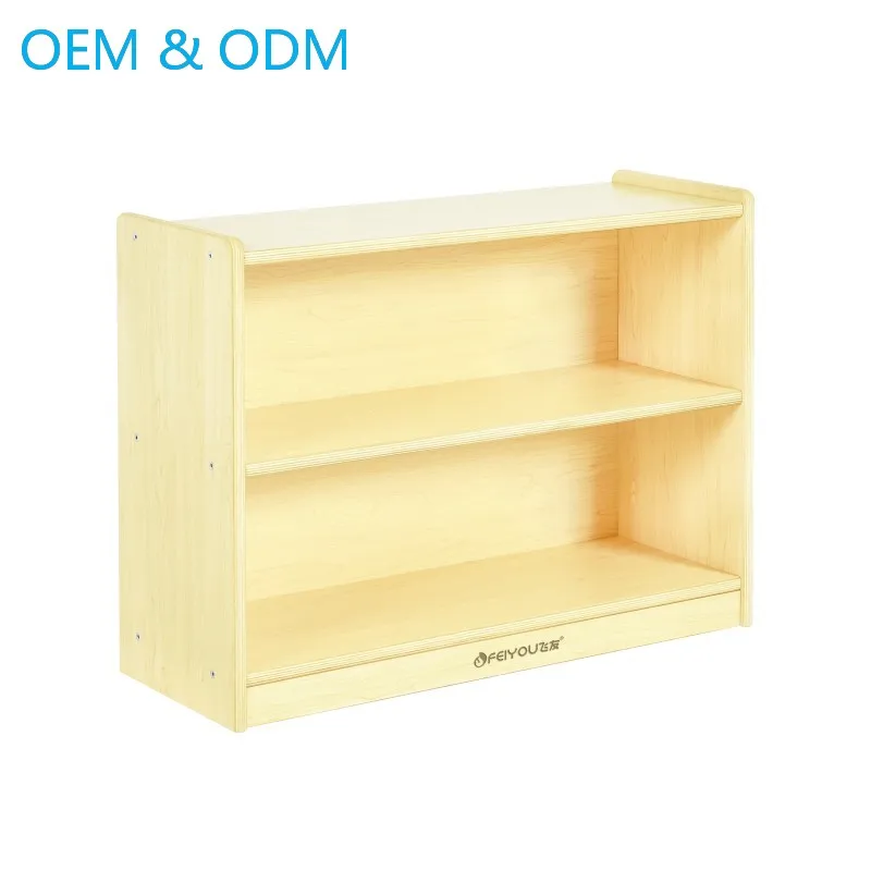 Feiyou Kindergarten Kids Wooden Toy Storage Cabinet Montessori Cabinet Storage Toy Shelf Storage Organizer Cabinets plastic tray