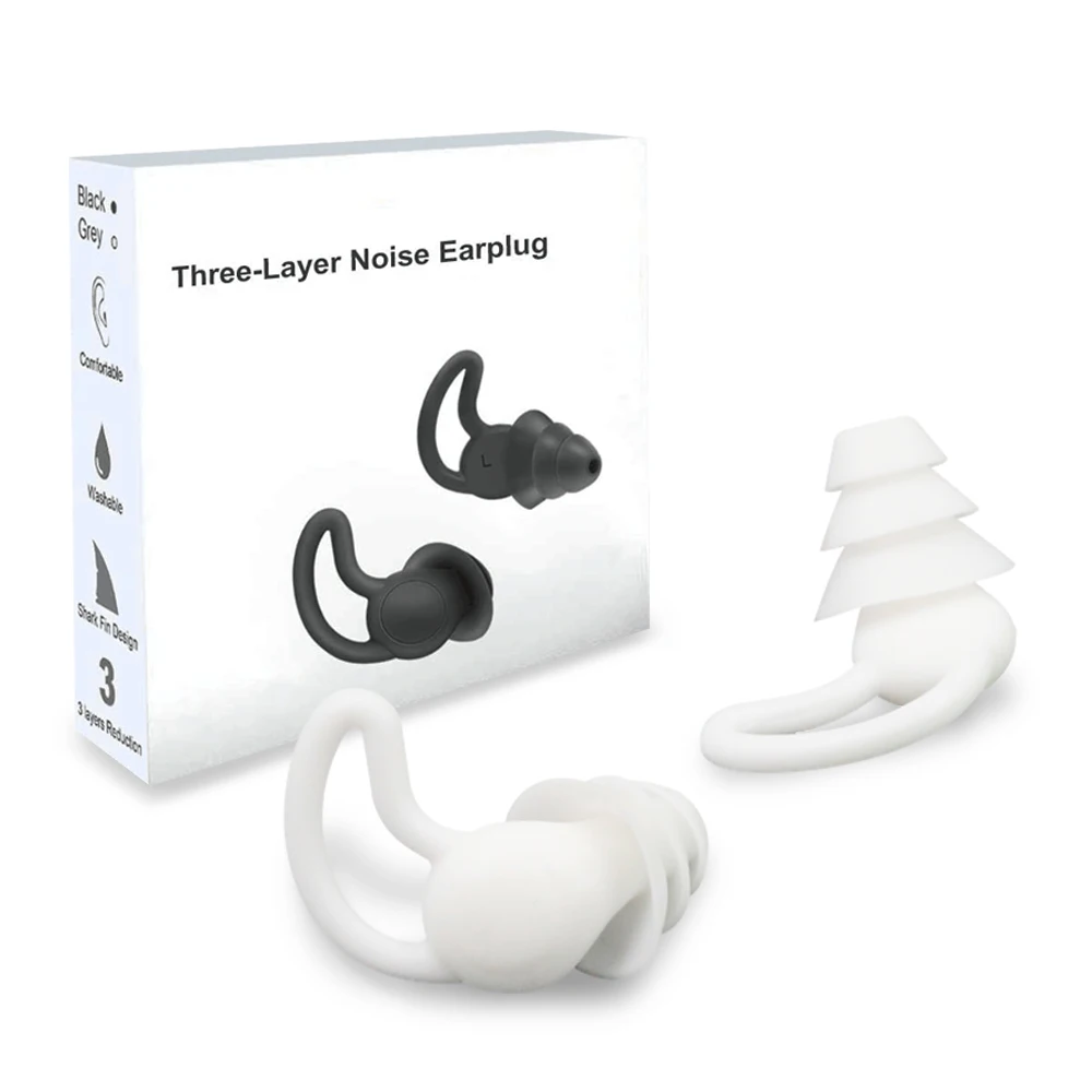 Customized Noise Reduction Ear Plugs Triple Physical Noise Reduction Skin-friendly Silicone GEL Sleeping Earplug