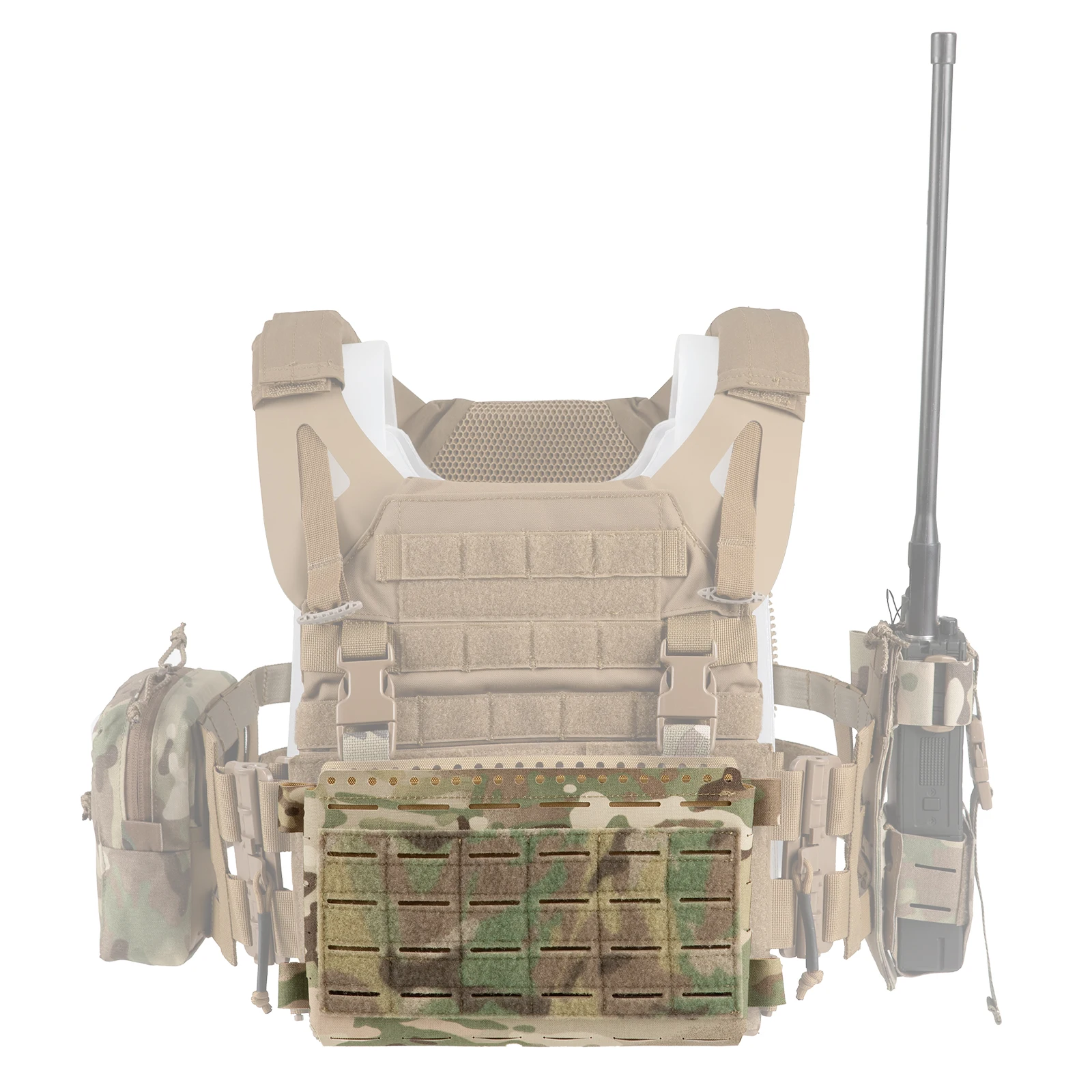 PTG Tactical MK5 Fight Chassis Panel 5.56 Magazine Placard Pouch Laser Cut Molle Chest Rig Tactical Vest Gear