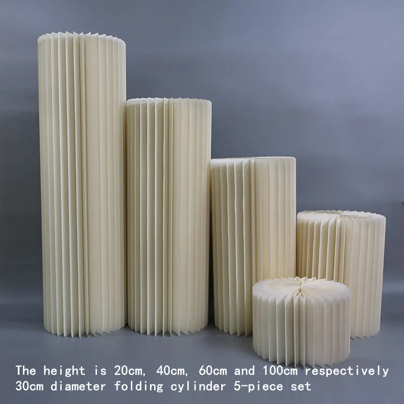 New Wedding Props Road Guide Ornaments Origami Dessert Table Folding Column Paper Roman Column Mall Window Layout