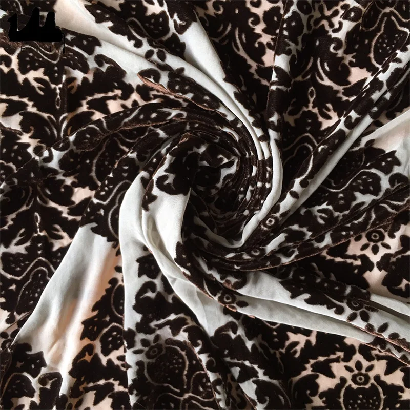 
silk viscose velvet silk velvet digital printing burn out velvet 