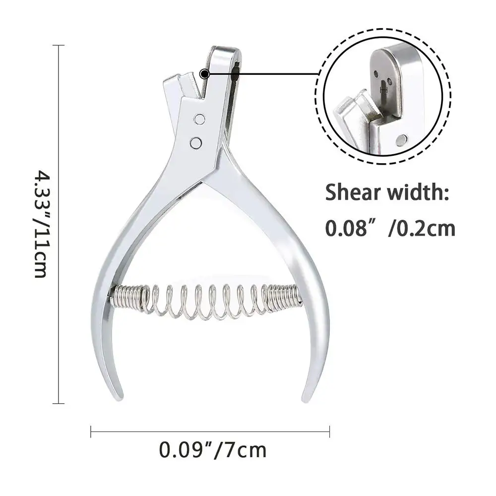 Sewing Clamp Pliers Garment Cutting Tool,Stainless Steel Cloth Leather Notched Cardboard Pattern Single Proofing Pliers