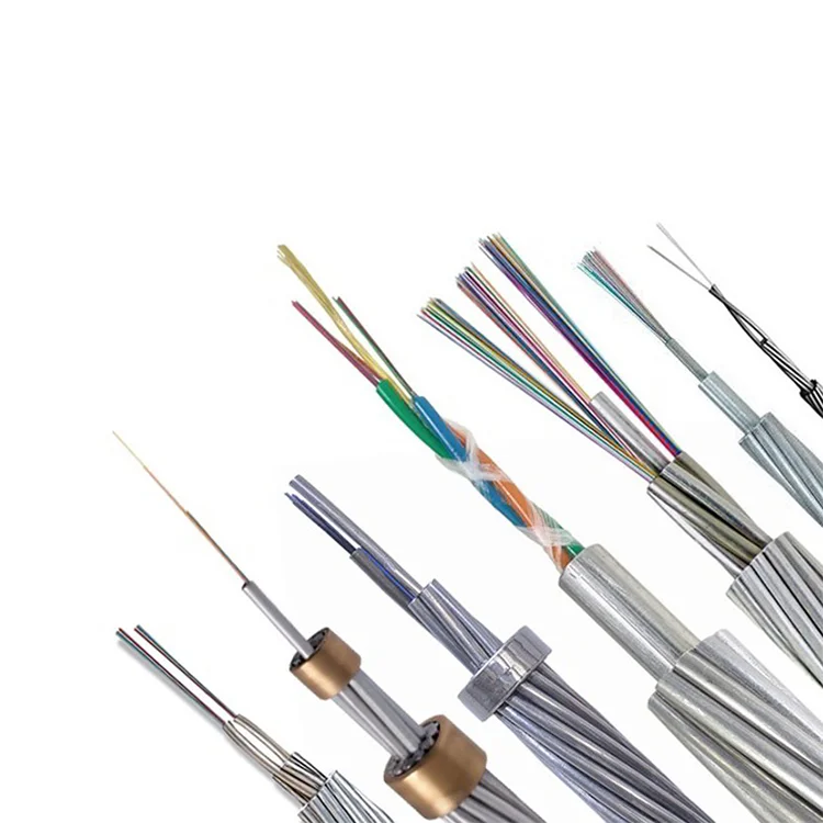 № G652D кабель 40-70 мм 12 16 24 32 36 48 72 Core OPGW мощность оптического волокна