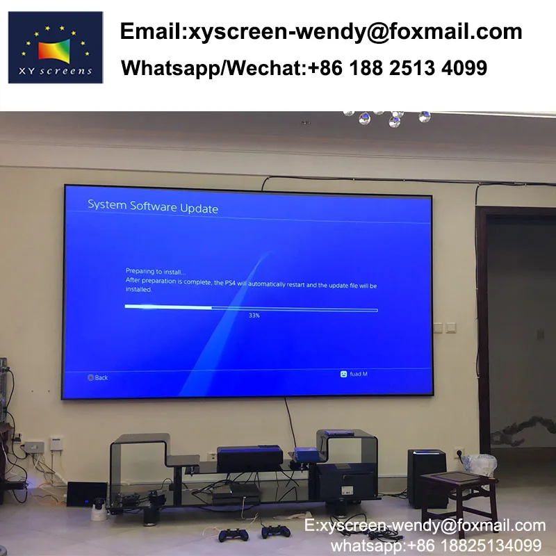 XY Screen PET Crystal  UST ALR projector screen 100-120 inch for xiaomi laser beamer